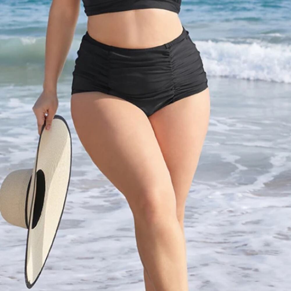 BloomChic Size 26 4X Plus Size high waisted Swim Bottom New Tag Comfy Stretchy - Picture 2 of 7